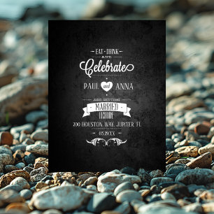 Eat Drink Celebrate I Wedding Invitation