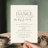 Eat, Drink, Dance, Be Married, Wedding Elopement