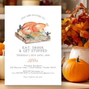 Eat Drink Get Stuffed Thanksgiving Invite