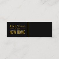 Eat Drink, Gold Foil Effect, Change of Address