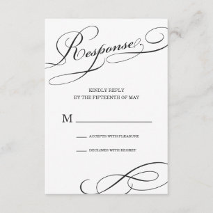 EAT, DRINK IN FRESH WHITE RSVP CARD