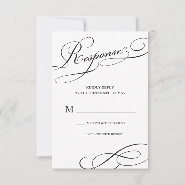 EAT, DRINK IN FRESH WHITE  | RSVP CARD (Front)