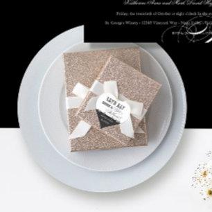 Eat, Drink n Get Married Black White Typography Heart Sticker