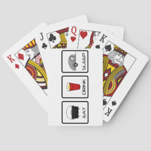 "Eat, Drink, Sleep" Teardrop Camping Playing Cards