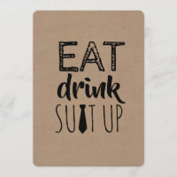 Eat Drink Suit Up Funny Groomsman