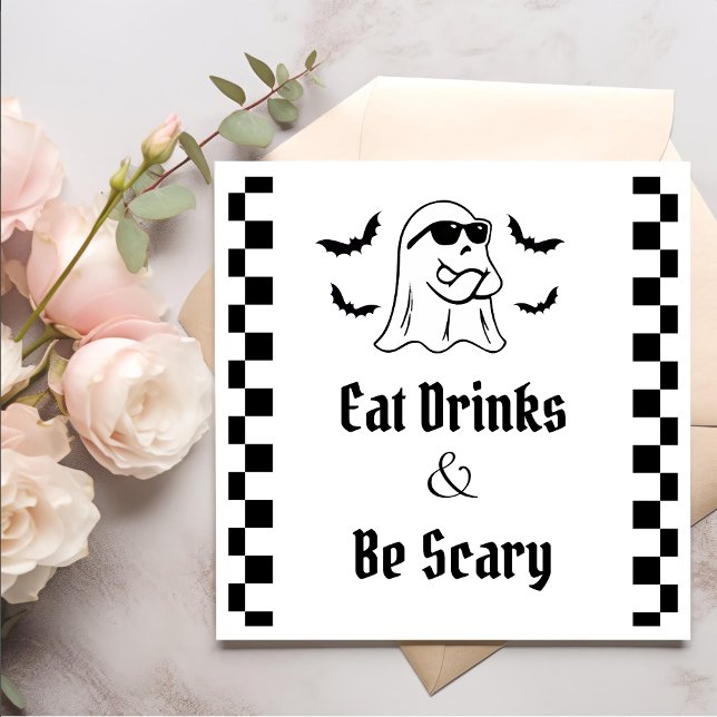 Eat Drinks & Be Scary Halloween Party Napkin (Creator Uploaded)