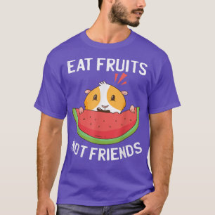 Eat Fruits Not Friends Funny Watermelon Vegan Gui T-Shirt