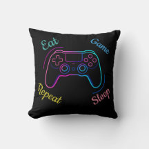 Eat Game Sleep Repeat | Neon Gamer Customisable Ty