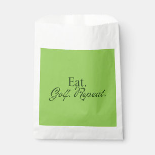 Eat. Golf. Repeat. Clubhouse Vibrant Green Fun Favour Bags