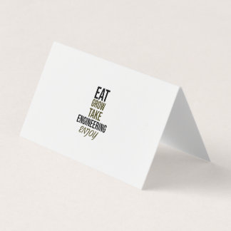 Eat,grow,take engineering,enjoy business card