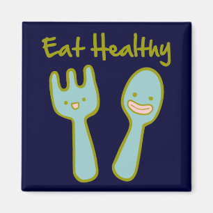 Eat Healthy Doodle Art Magnet