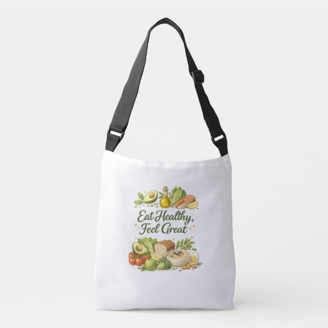 Eat Healthy Feel Great Healthy Nutrition Life Tote (Front)