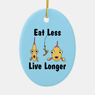Eat Less Ceramic Tree Decoration