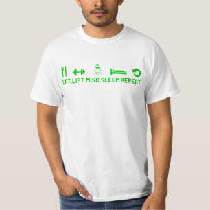 Eat Lift Misc Sleep Repeat (GREEN) T-Shirt