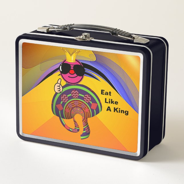 Eat Like A King  Metal Lunch Box (Front)