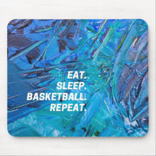 Eat. Live. basketball. repeat. Mouse Pad