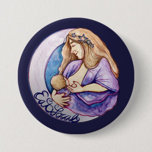 Eat Local breastfeed Breastfeeding Goddess 7.5 Cm Round Badge