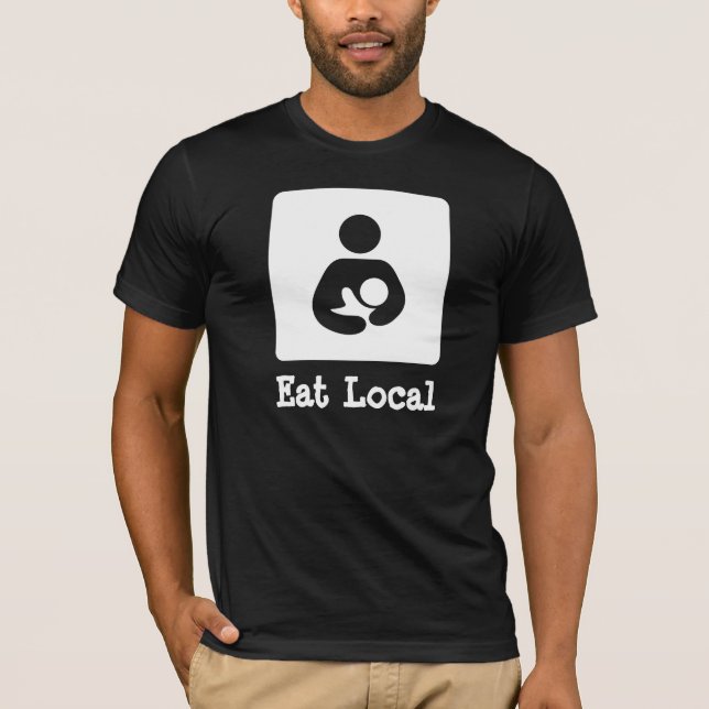 Eat Local Breastfeeding / Nursing Icon T-Shirt (Front)