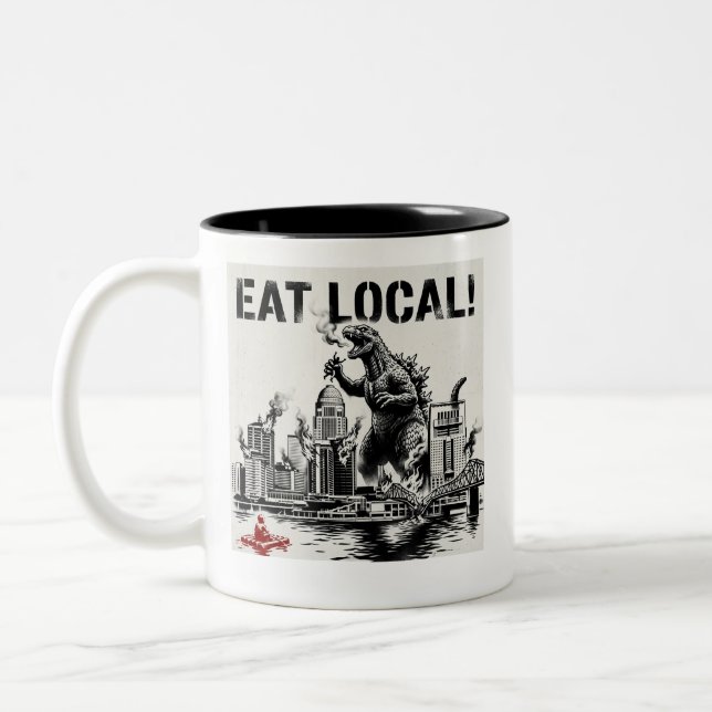 Eat Local Louisville Two-Tone Coffee Mug (Left)