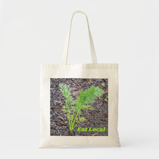 Eat Local Sprouting Carrots Tote Bag (Front)