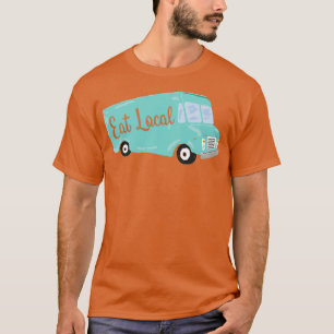 Eat Local Teal Blue Food Truck T-Shirt