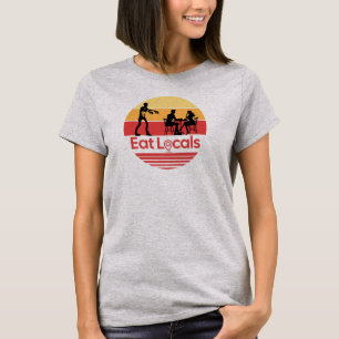 Eat Locals Zombie Humour T-Shirt