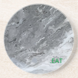 .EAT Marble  Grey  plate Coaster