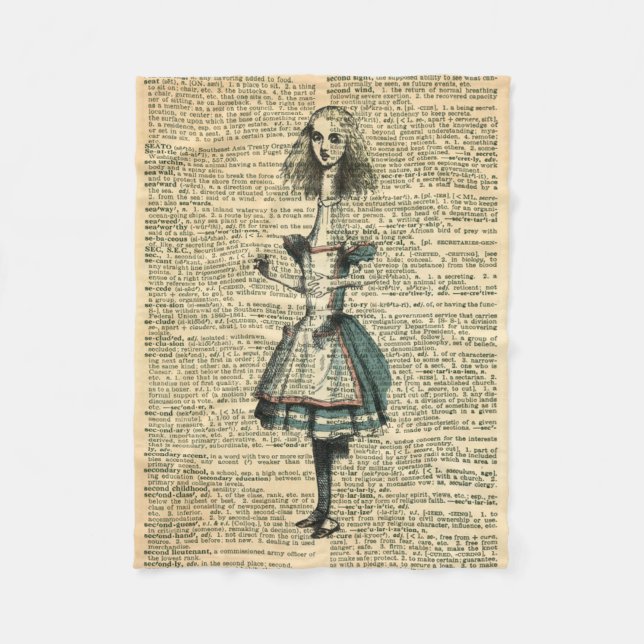 Eat Me Drink Me Alice in Wonderland Throw Blanket (Front)