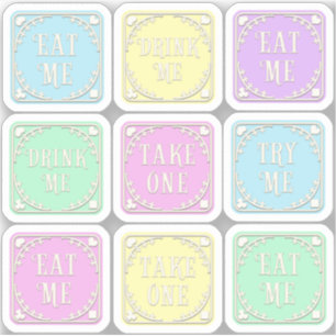 "Eat Me" "Drink Me" Wonderland Tea Party Whimsical