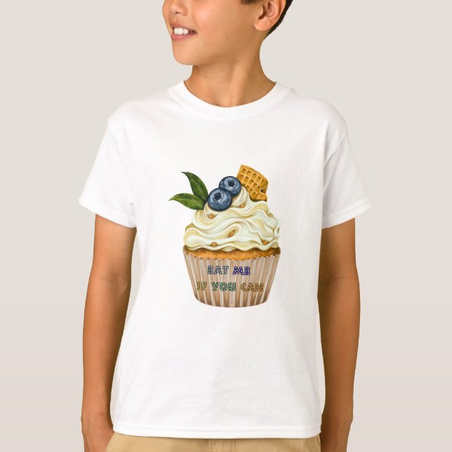 EAT ME IF YOU CAN humour cake diet  T-Shirt (Front)