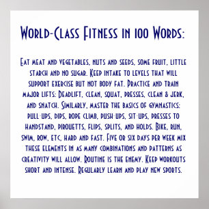 Eat meat and vegetables, nuts and seeds, some f... poster