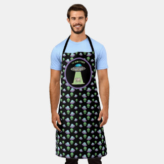 Eat Mor Chiken Aliens Abducted Our Cow Funny Apron