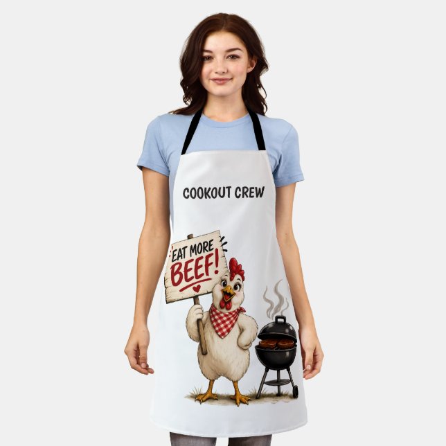 Eat More Beef ! Chicken Apron (Worn)