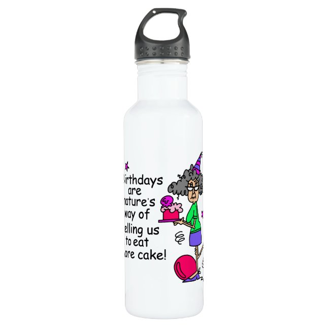 Eat More Cake Birthday Humour 710 Ml Water Bottle (Front)