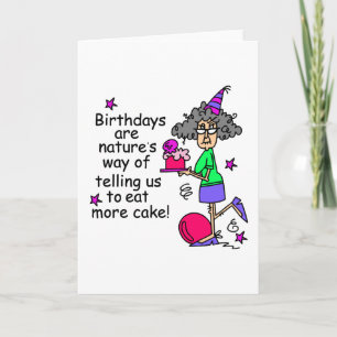Eat More Cake Birthday Humour Card