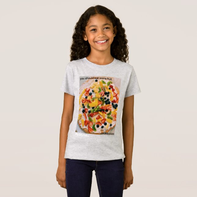 Eat More Fruit Cookie Pizza T-Shirt (Front Full)