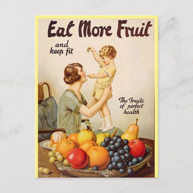 EAT MORE FRUIT postcard (Front)