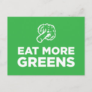 Eat More Greens Postcard