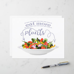 Eat more plants fresh salad motivation lettering