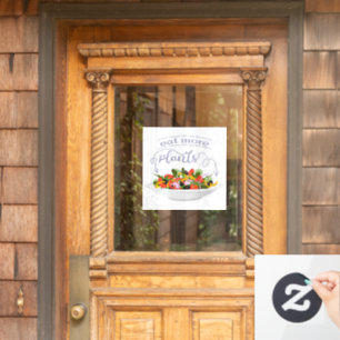 Eat more plants fresh salad motivation lettering