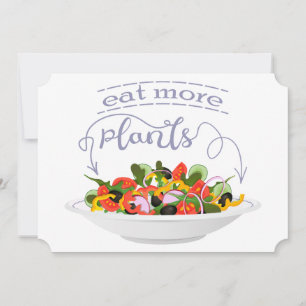 Eat more plants fresh salad motivation lettering announcement