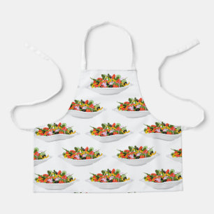 Eat more plants fresh salad motivation lettering apron