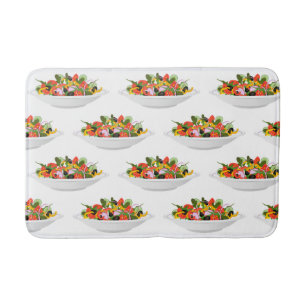 Eat more plants fresh salad motivation lettering bath mat
