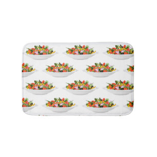 Eat more plants fresh salad motivation lettering bath mat