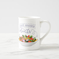 Eat more plants fresh salad motivation lettering