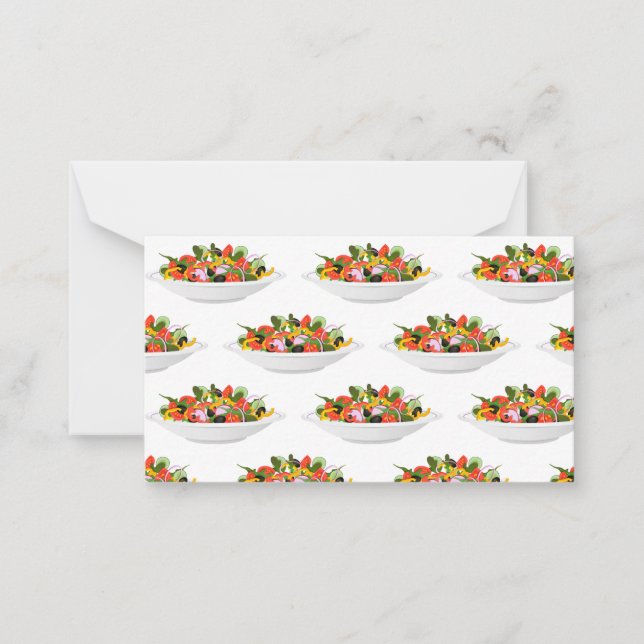 Eat more plants fresh salad motivation lettering card (Front)