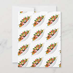 Eat more plants fresh salad motivation lettering card