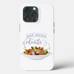 Eat more plants fresh salad motivation lettering iPhone 13 pro case