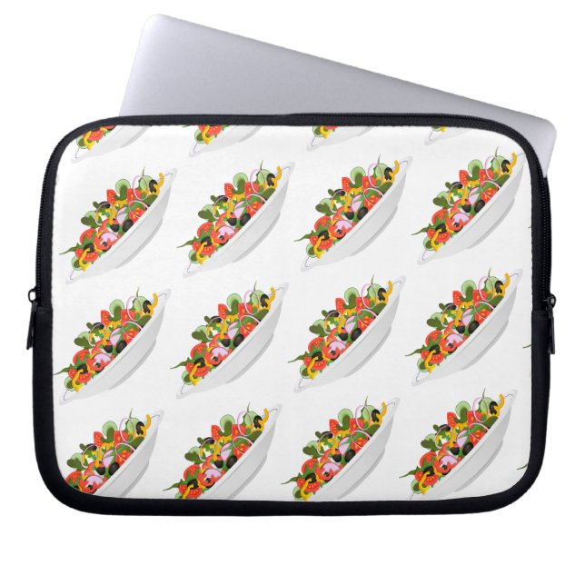 Eat more plants fresh salad motivation lettering laptop sleeve (Front)