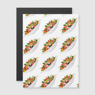 Eat more plants fresh salad motivation lettering magnetic invitation